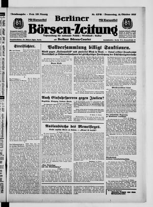 Berliner Börsen-Zeitung vom 10.10.1935