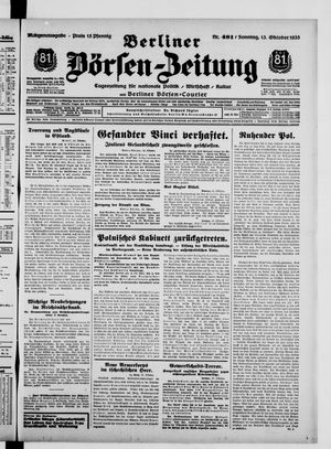 Berliner Börsen-Zeitung vom 13.10.1935
