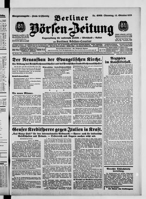 Berliner Börsen-Zeitung vom 15.10.1935