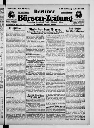 Berliner Börsen-Zeitung vom 15.10.1935