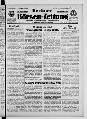 Berliner Börsen-Zeitung vom 17.10.1935