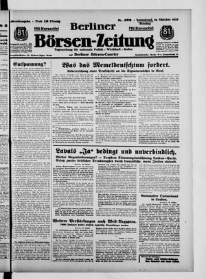 Berliner Börsen-Zeitung vom 19.10.1935
