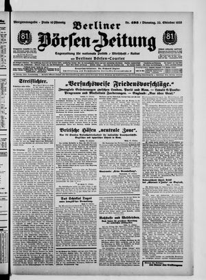 Berliner Börsen-Zeitung vom 22.10.1935