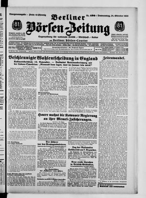 Berliner Börsen-Zeitung vom 24.10.1935