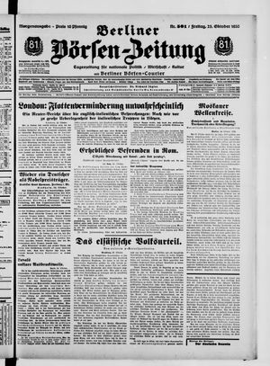 Berliner Börsen-Zeitung vom 25.10.1935