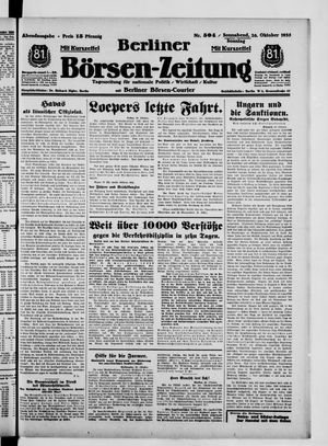 Berliner Börsen-Zeitung vom 26.10.1935