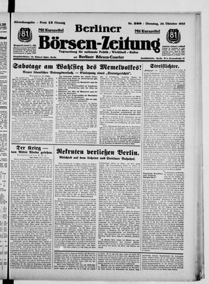 Berliner Börsen-Zeitung vom 29.10.1935