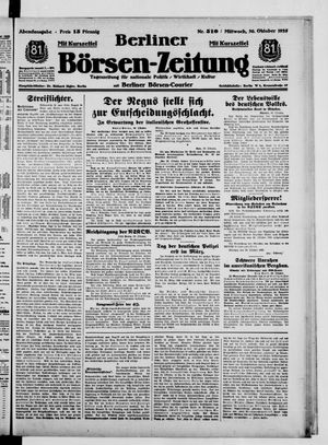 Berliner Börsen-Zeitung vom 30.10.1935