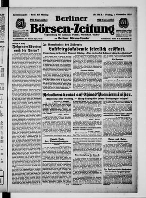 Berliner Börsen-Zeitung vom 01.11.1935