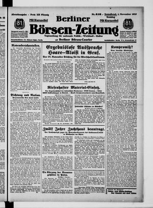 Berliner Börsen-Zeitung vom 02.11.1935
