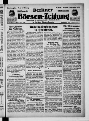 Berliner Börsen-Zeitung vom 04.11.1935