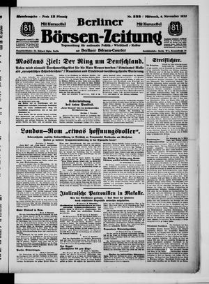 Berliner Börsen-Zeitung vom 06.11.1935