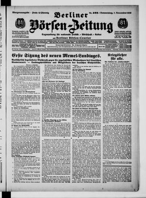 Berliner Börsen-Zeitung vom 07.11.1935