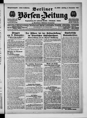Berliner Börsen-Zeitung vom 08.11.1935
