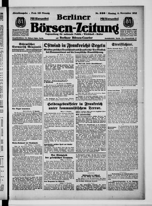 Berliner Börsen-Zeitung vom 11.11.1935