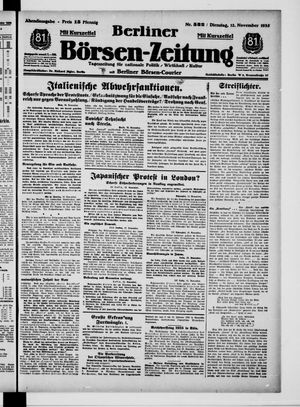 Berliner Börsen-Zeitung vom 12.11.1935