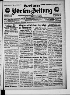 Berliner Börsen-Zeitung vom 14.11.1935