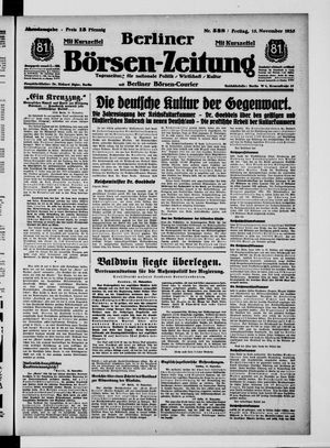 Berliner Börsen-Zeitung vom 15.11.1935