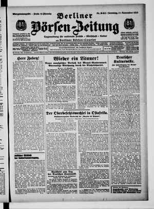 Berliner Börsen-Zeitung vom 17.11.1935