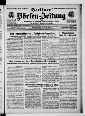 Berliner Börsen-Zeitung vom 23.11.1935