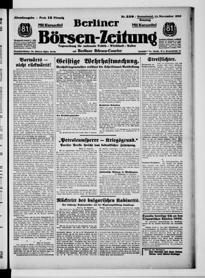 Berliner Börsen-Zeitung vom 23.11.1935