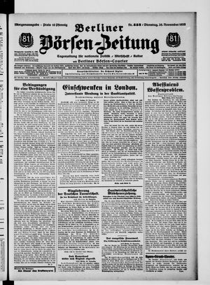 Berliner Börsen-Zeitung vom 26.11.1935