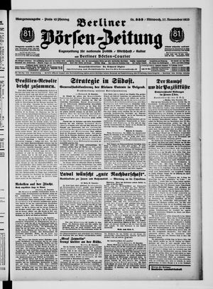 Berliner Börsen-Zeitung vom 27.11.1935