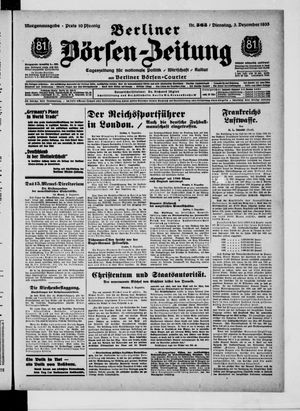 Berliner Börsen-Zeitung vom 03.12.1935