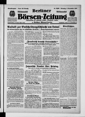 Berliner Börsen-Zeitung vom 03.12.1935