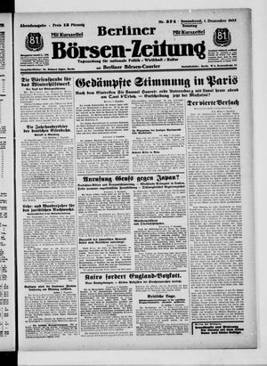 Berliner Börsen-Zeitung vom 07.12.1935