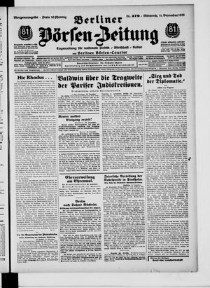 Berliner Börsen-Zeitung vom 11.12.1935