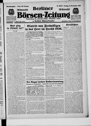 Berliner Börsen-Zeitung vom 13.12.1935