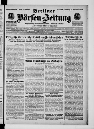 Berliner Börsen-Zeitung vom 15.12.1935
