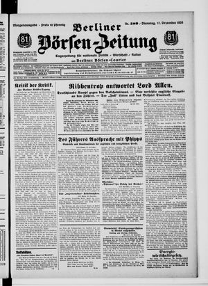 Berliner Börsen-Zeitung vom 17.12.1935