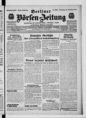 Berliner Börsen-Zeitung vom 24.12.1935