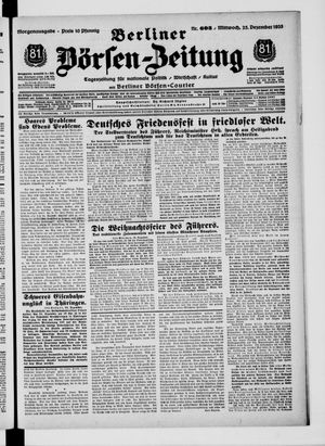 Berliner Börsen-Zeitung vom 25.12.1935