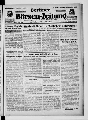 Berliner Börsen-Zeitung vom 31.12.1935