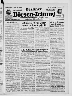 Berliner Börsen-Zeitung vom 06.01.1936
