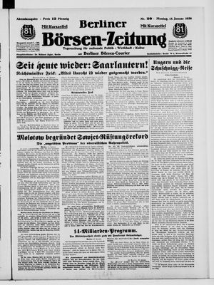 Berliner Börsen-Zeitung vom 13.01.1936