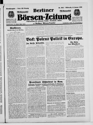 Berliner Börsen-Zeitung on Jan 15, 1936
