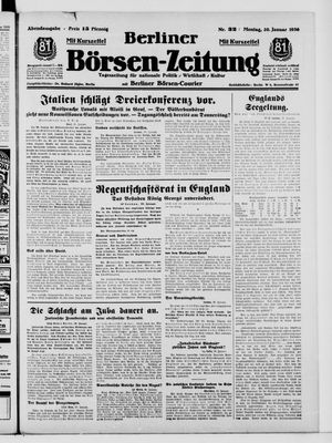 Berliner Börsen-Zeitung vom 20.01.1936