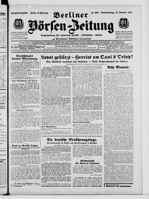 Berliner Börsen-Zeitung vom 23.01.1936
