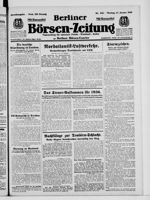 Berliner Börsen-Zeitung vom 27.01.1936