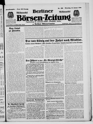 Berliner Börsen-Zeitung vom 28.01.1936