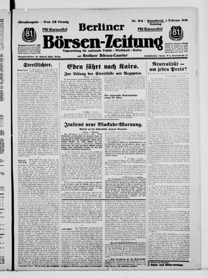 Berliner Börsen-Zeitung vom 01.02.1936