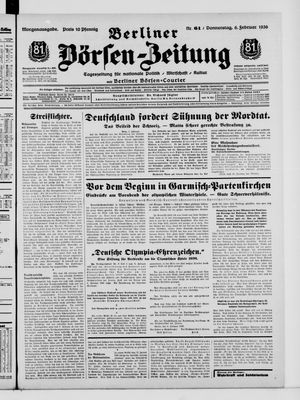 Berliner Börsen-Zeitung vom 06.02.1936