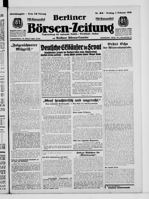 Berliner Börsen-Zeitung vom 07.02.1936