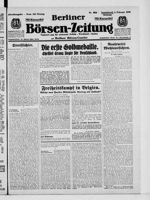 Berliner Börsen-Zeitung vom 08.02.1936
