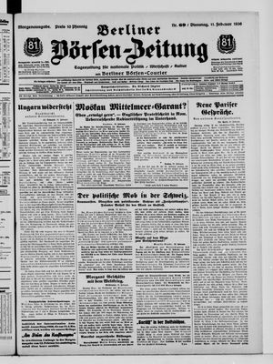 Berliner Börsen-Zeitung vom 11.02.1936