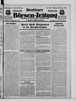 Berliner Börsen-Zeitung vom 18.02.1936